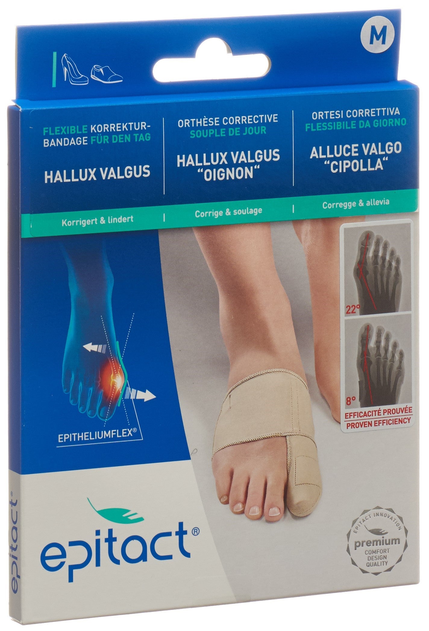 EPITACT Orthese Souple Hallux Valgus Jour M 21.5-23cm Confort