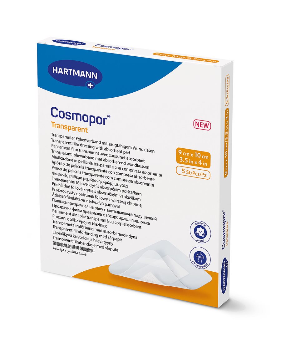 COSMOPOR Pansement Transparent Stérile 9x10cm | Lot de 5