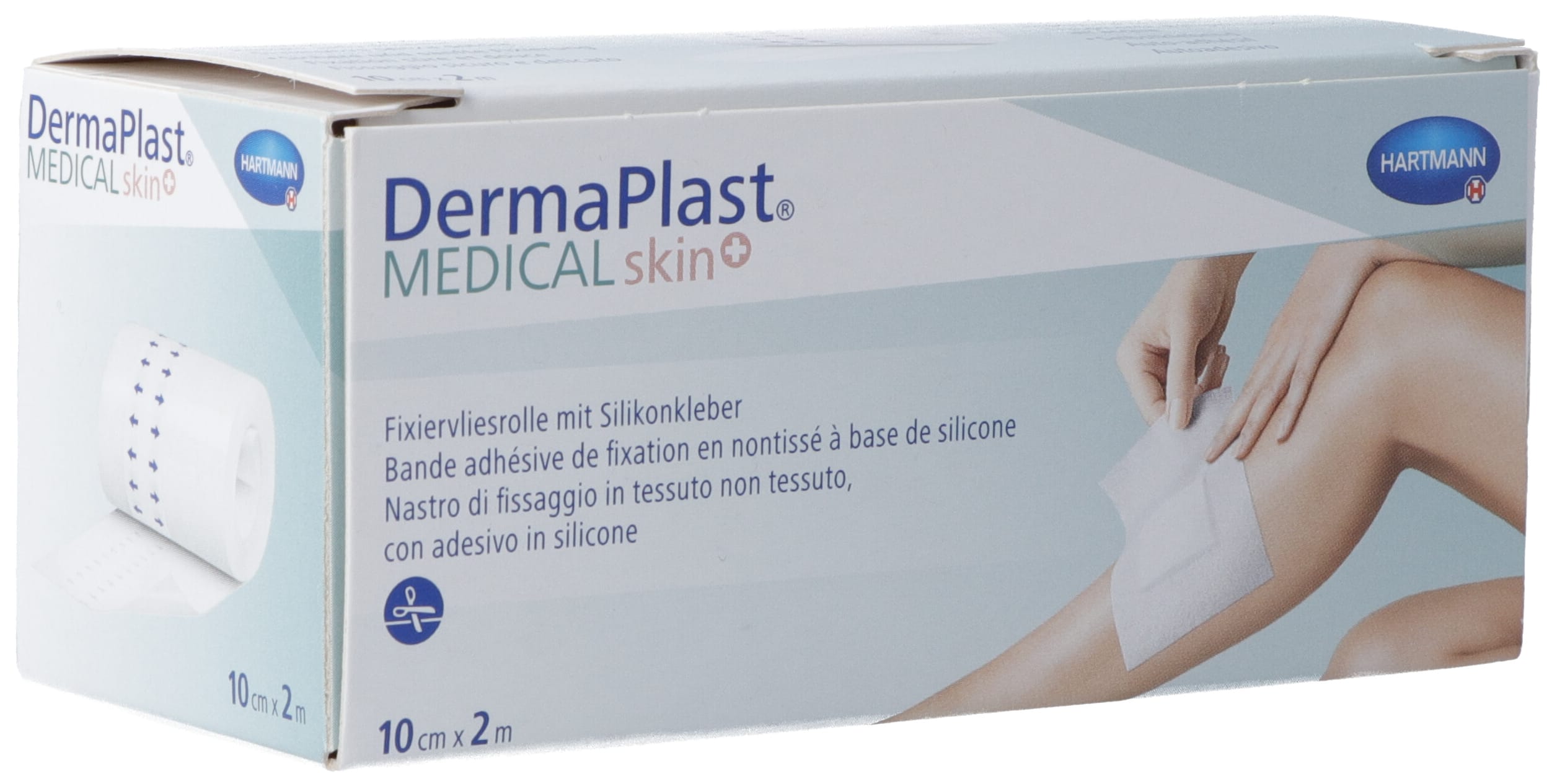 DERMAPLAST Medical Skin+ Pansement Adhésif Cicatrisant | 10 cm x 2 m