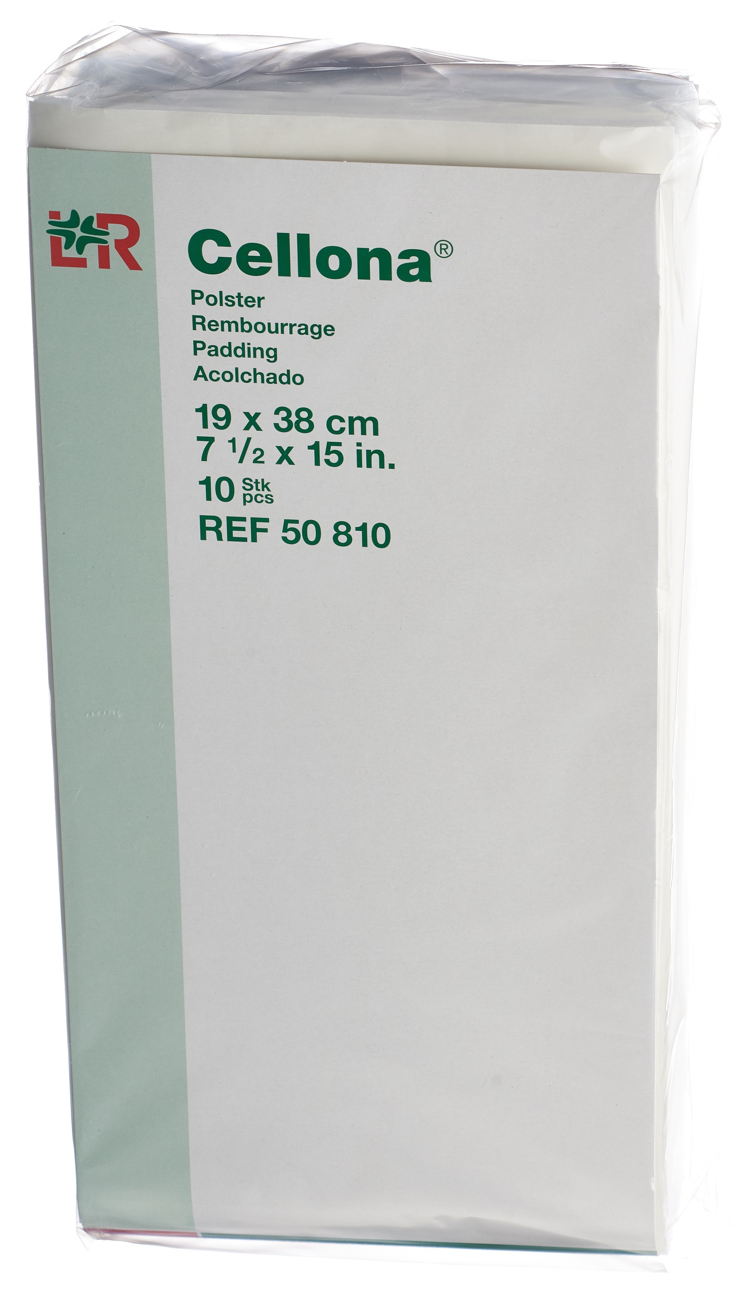 Cellona Pansement Rembourrage Auto-Adhésif 19x38cm 10 Pièces Confort