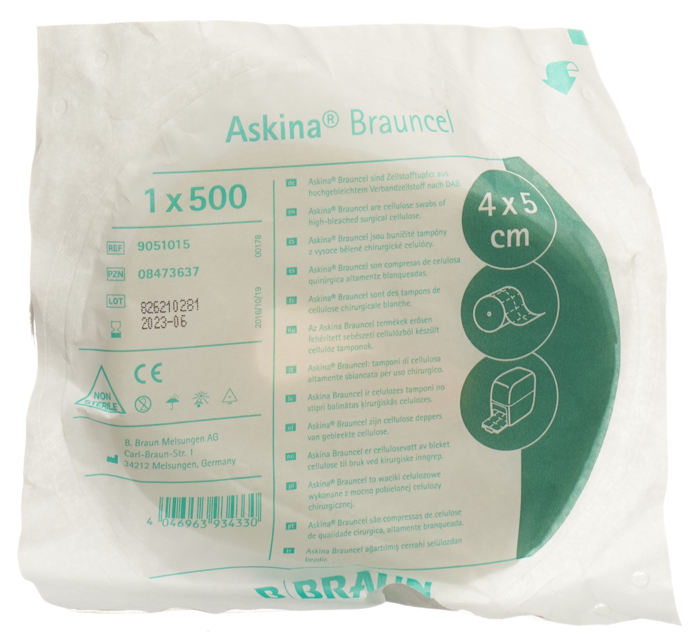 ASKINA Brauncel Tampons Cellulose 500 Pièces | Absorbant et Doux