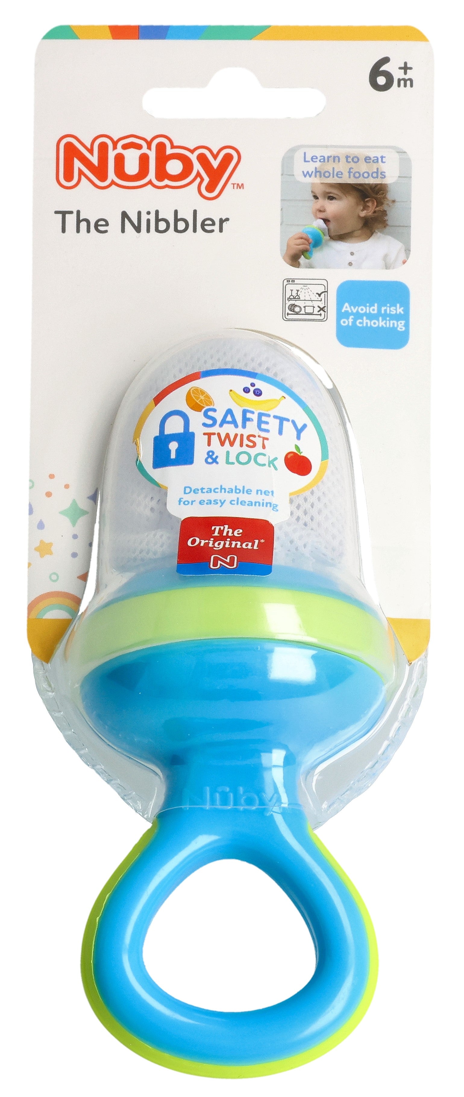 Nuby Grignoteur Premium Bébé Bleu-Vert | Alimentation Saine