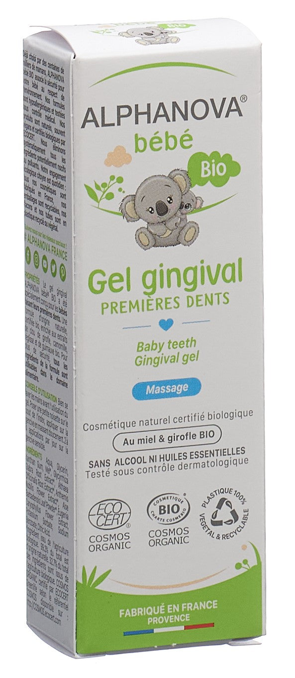 ALPHANOVA BB Gel Gingival Bio pour Premières Dents 20 ml