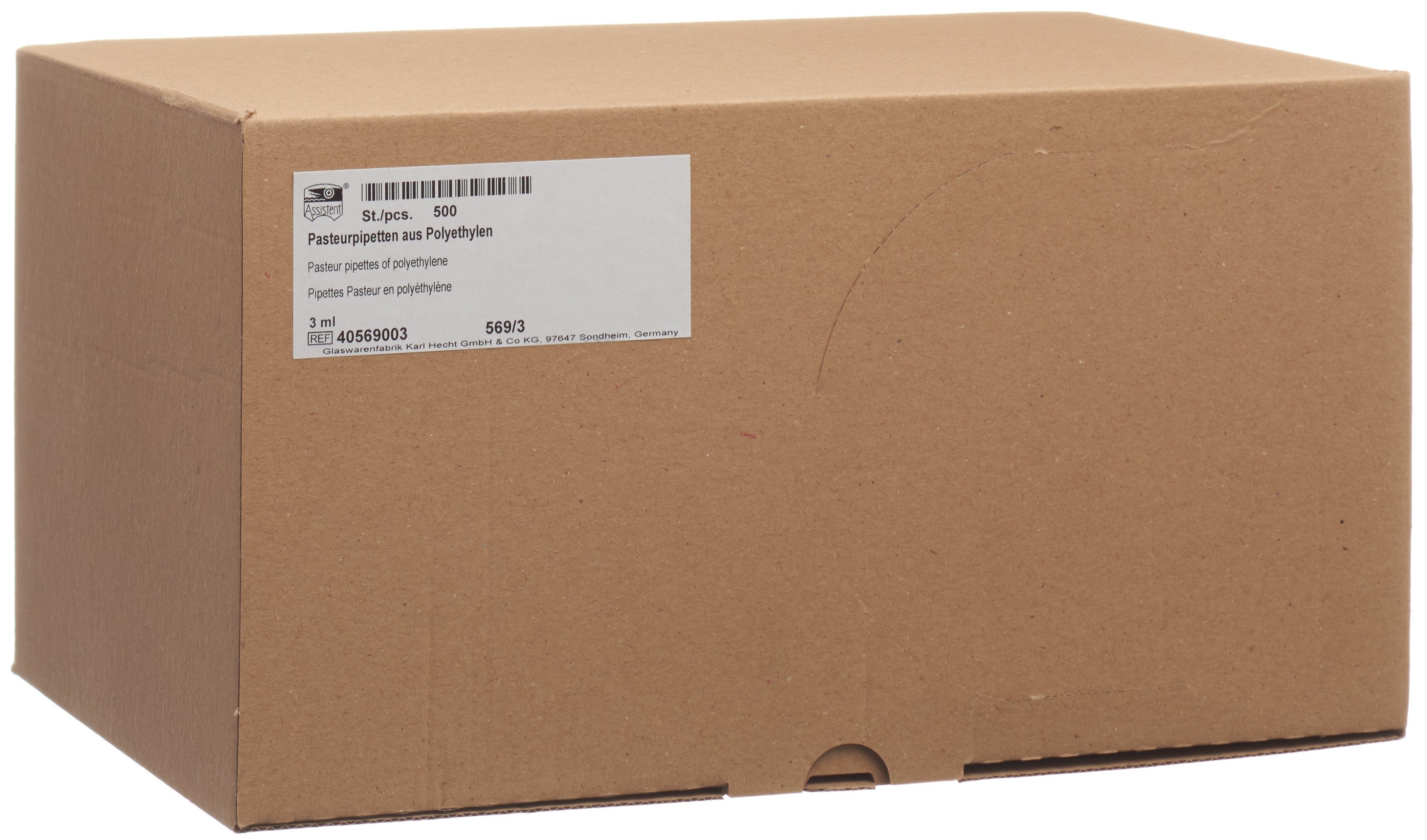 ASSISTENT Pipette Pasteur 3ml Polyéthylène 500 Pièces | Précision & Hygiène