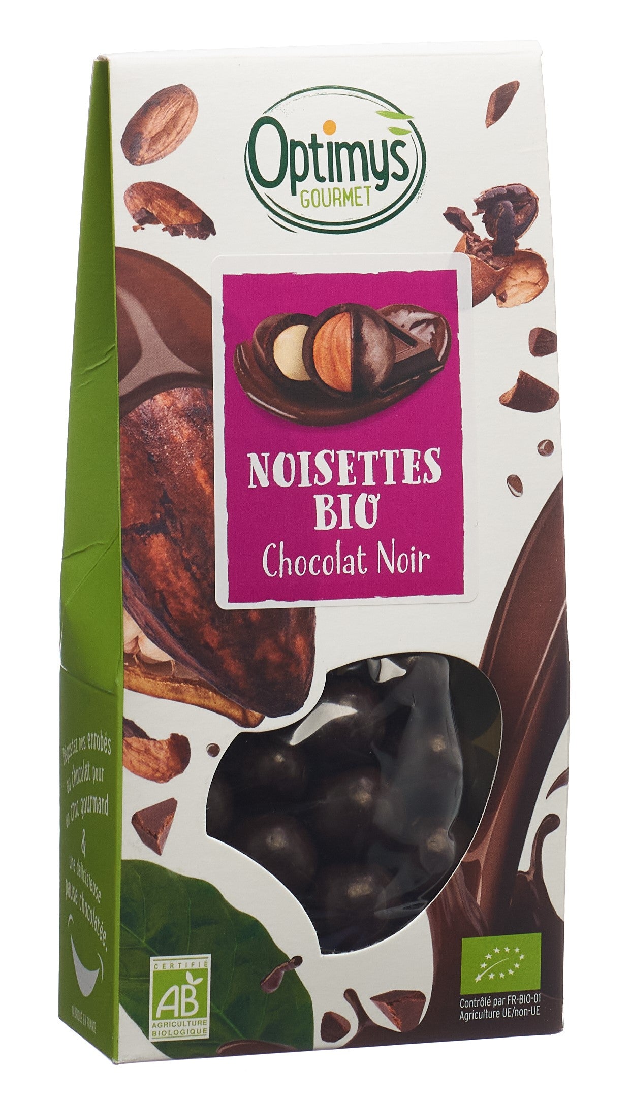OPTIMYS Délices Noisette Chocolat Noir Bio 150g | Complément Alimentaire Énergisant