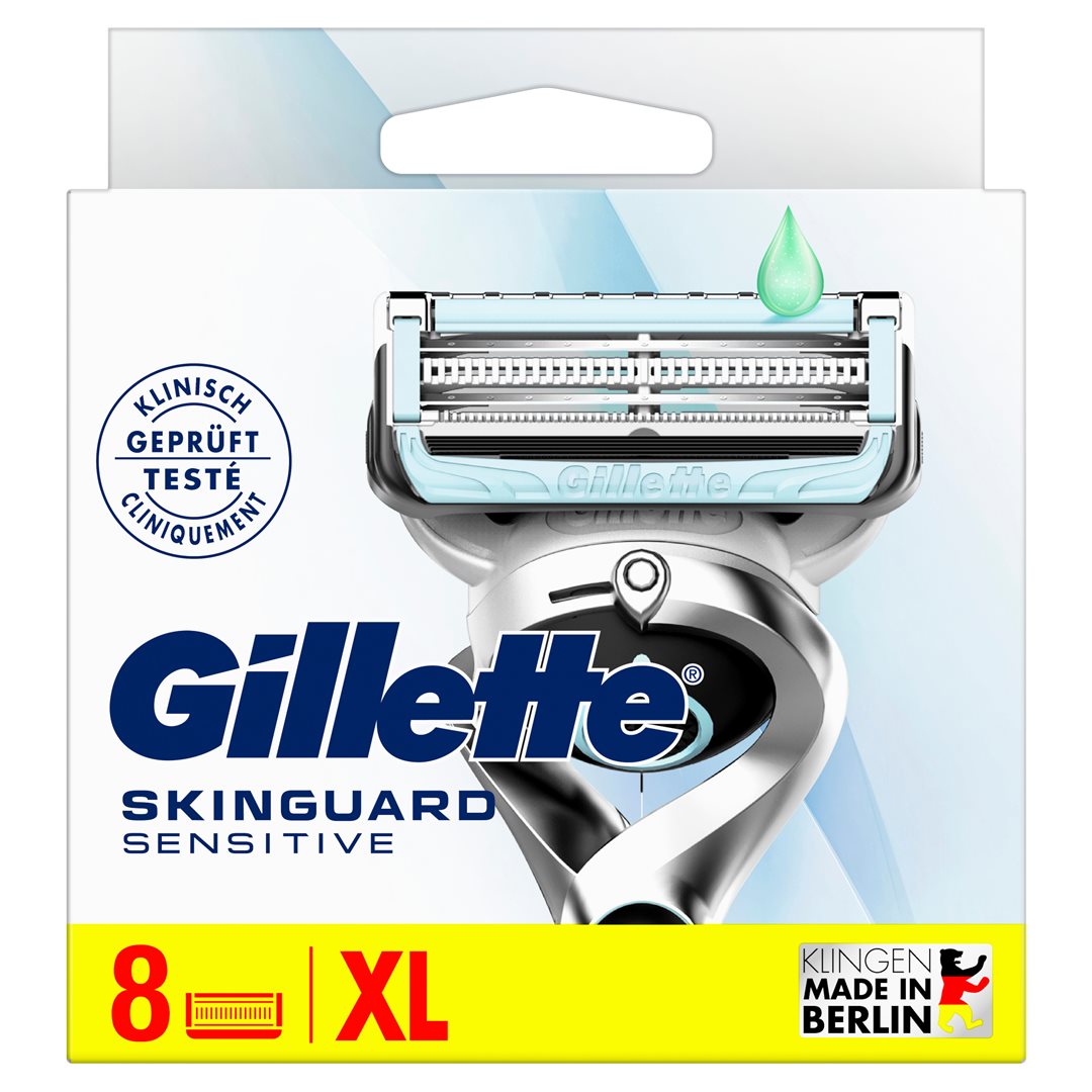 Gillette SkinGuard Sensitive Lames Rasoir Protection Peau | Lot 8 Pièces