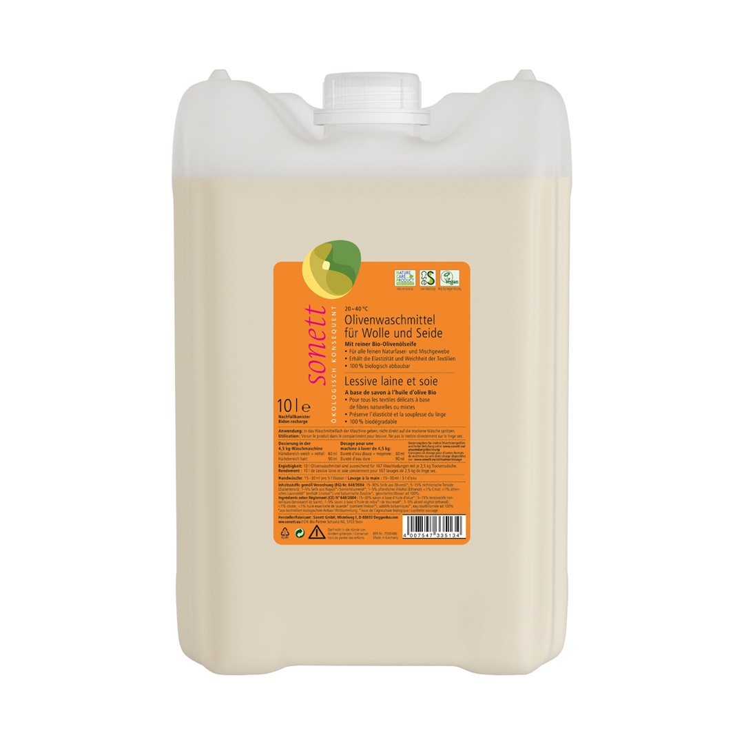SONETT Lessive Laine Soie Huile Olive Douceur | 10 L