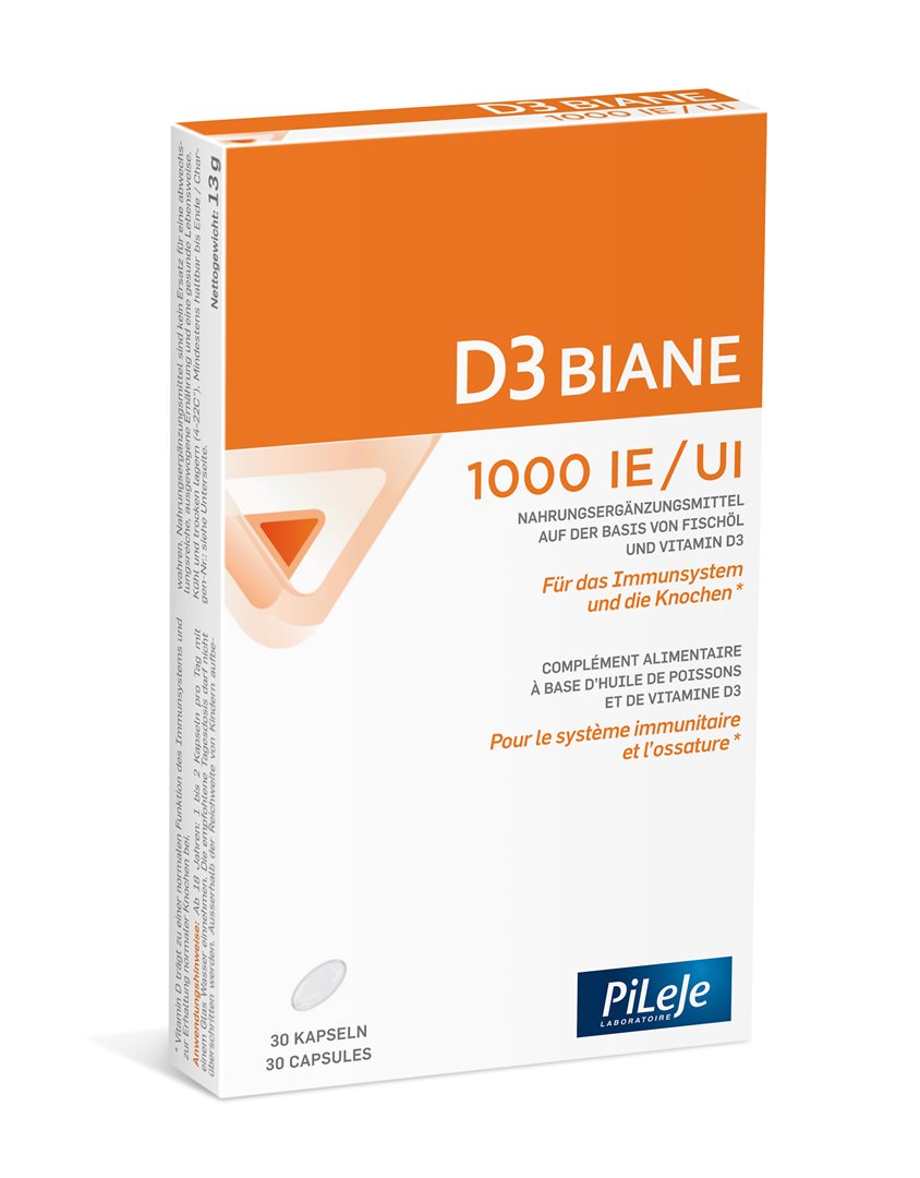 BIANE D3 Vitamine 1000 UI Complément Alimentaire | 30 Comprimés