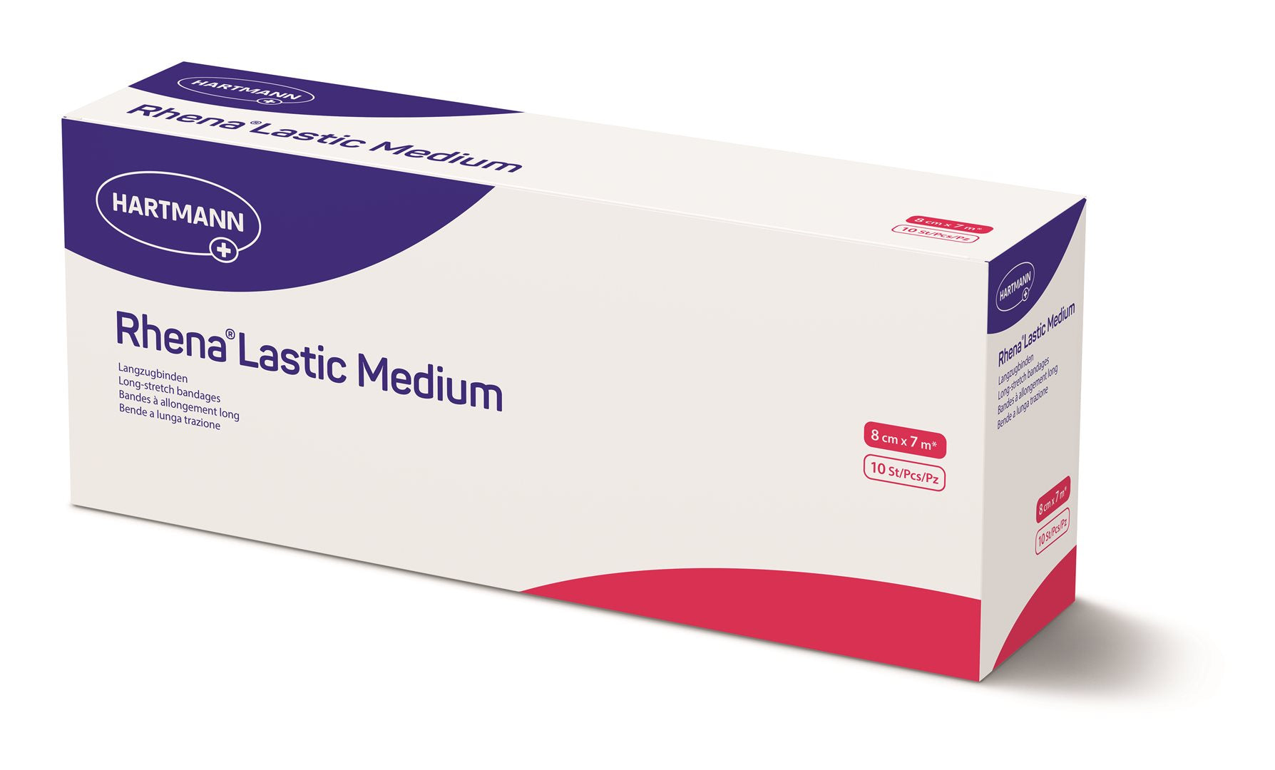 RHENA Lastic Medium Bande Élastique 8 cm x 7 m (10 pièces)