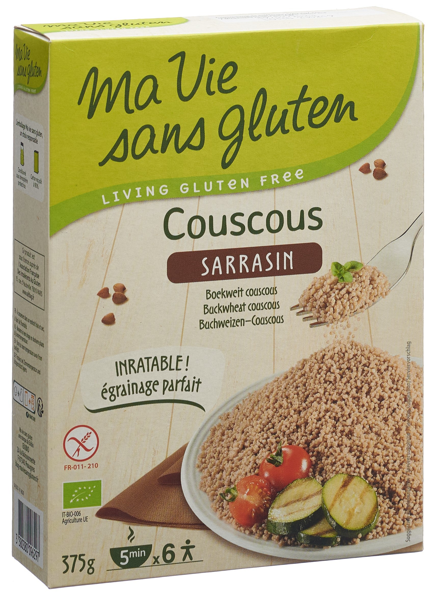 MA VIE S GLUT Couscous Sarrasin Bio 375 g