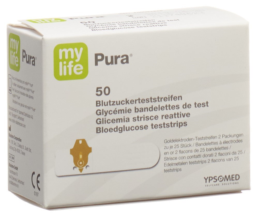 MYLIFE Pura Bandelettes Glycémie 50 Pièces | Test Rapide