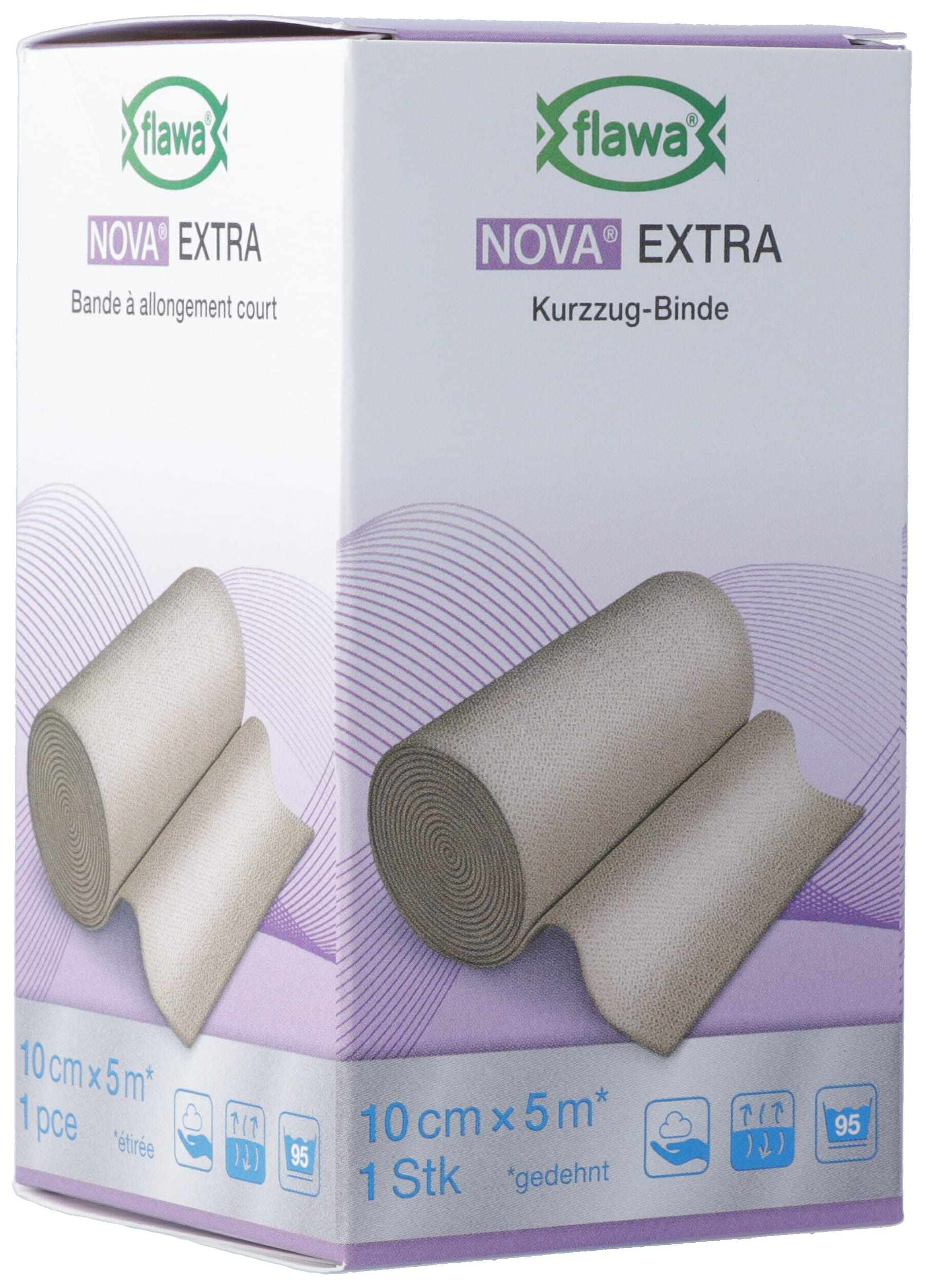 FLAWA NOVA EXTRA Bande Extensible Courte 10 cm x 5 m Chair | Confort & Soutien