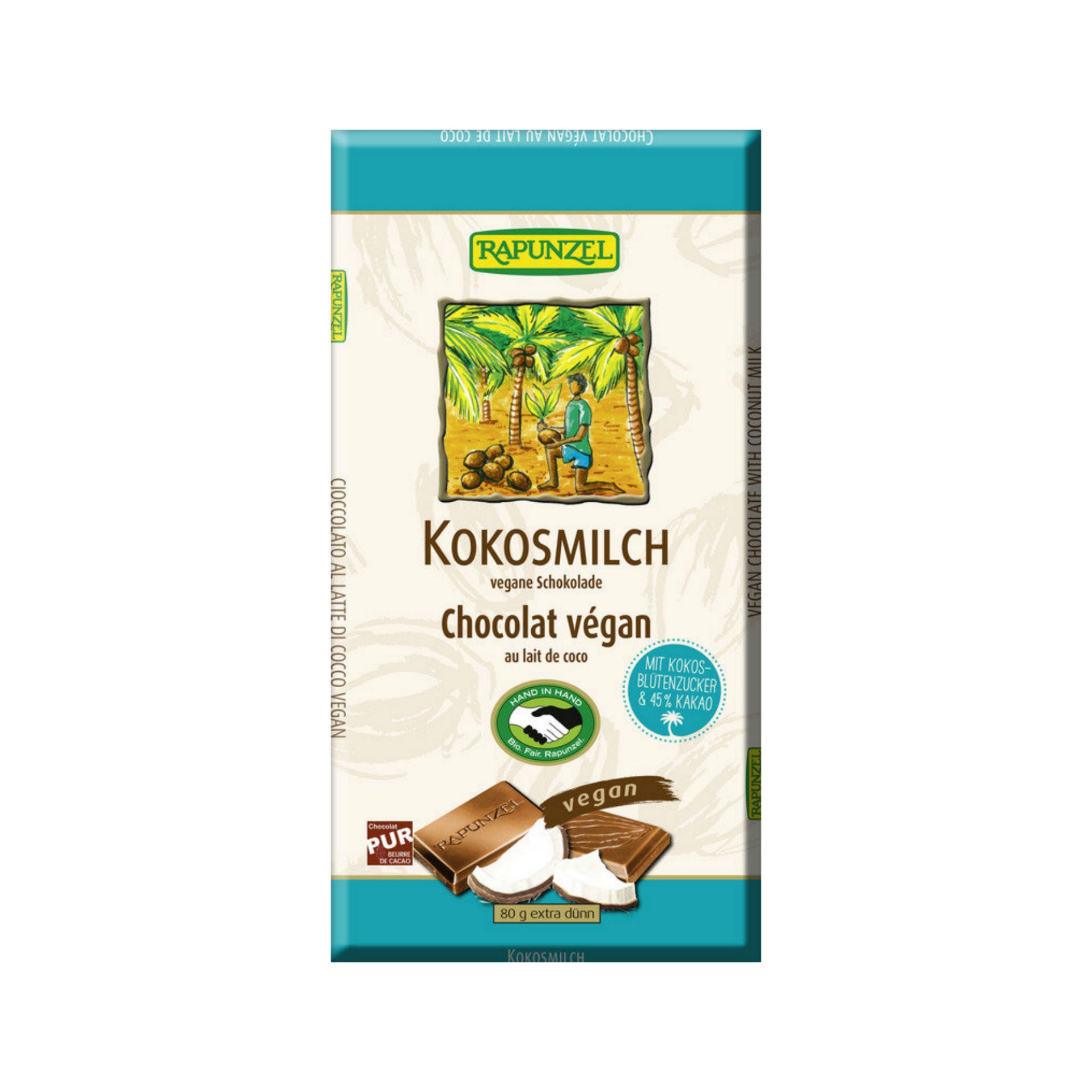Rapunzel Chocolat Noix de Coco Bio 80 g