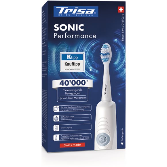 TRISA Sonic Performance Brosse à Dents Sonique Blanche | Électrique