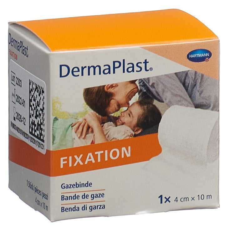 DERMAPLAST Bande Gaze Tissée 4 cm x 10 m | Soin Blessures & Cicatrisation