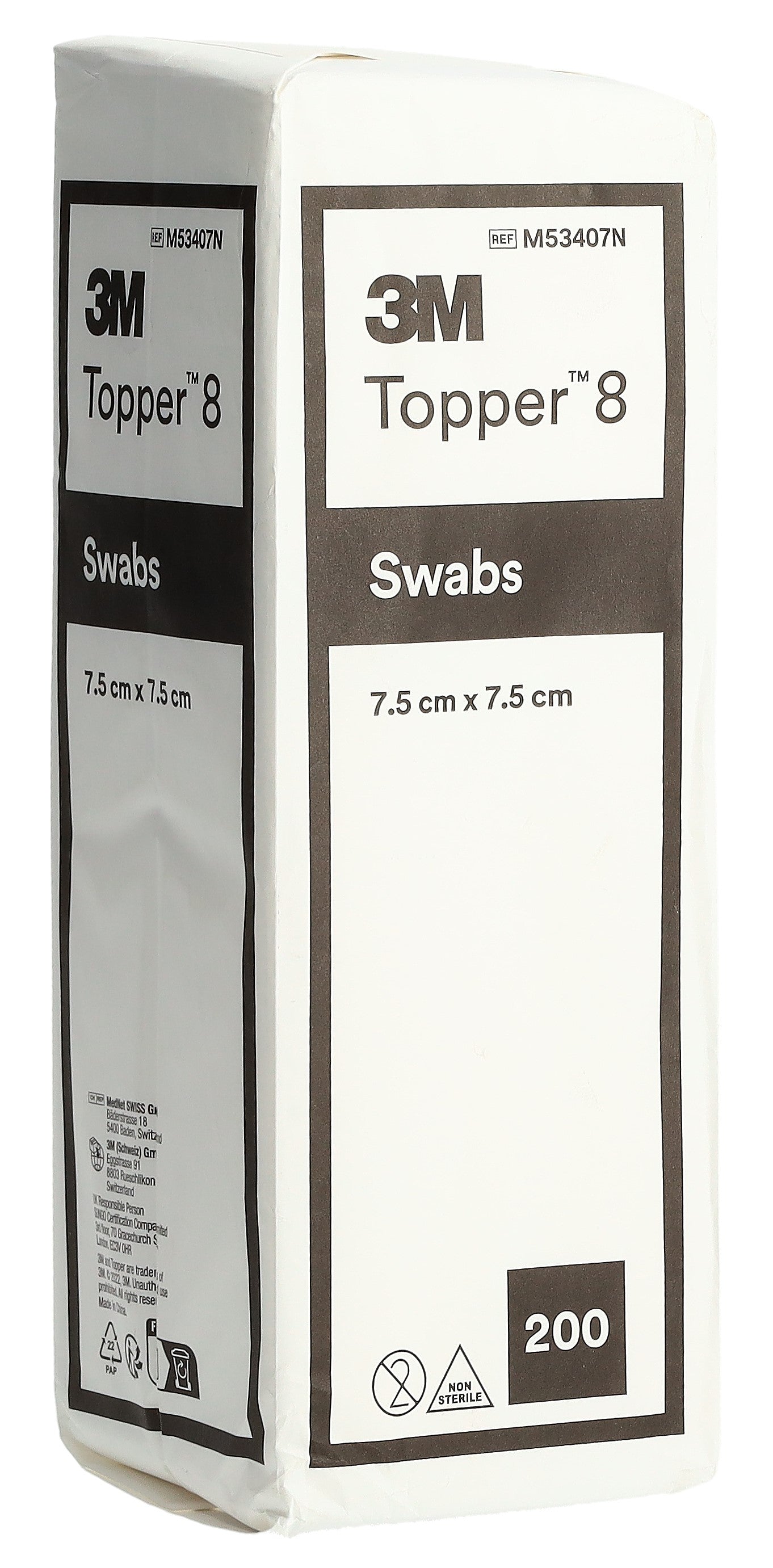 TOPPER Compresses Non Stériles 7.5x7.5cm 200 Pièces | Soin Essentiel