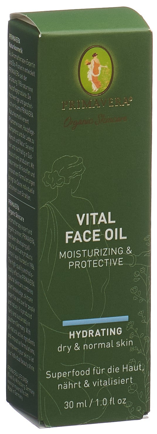 PRIMAVERA Huile Visage Hydratante Vital 30 ml | Soin Éclat