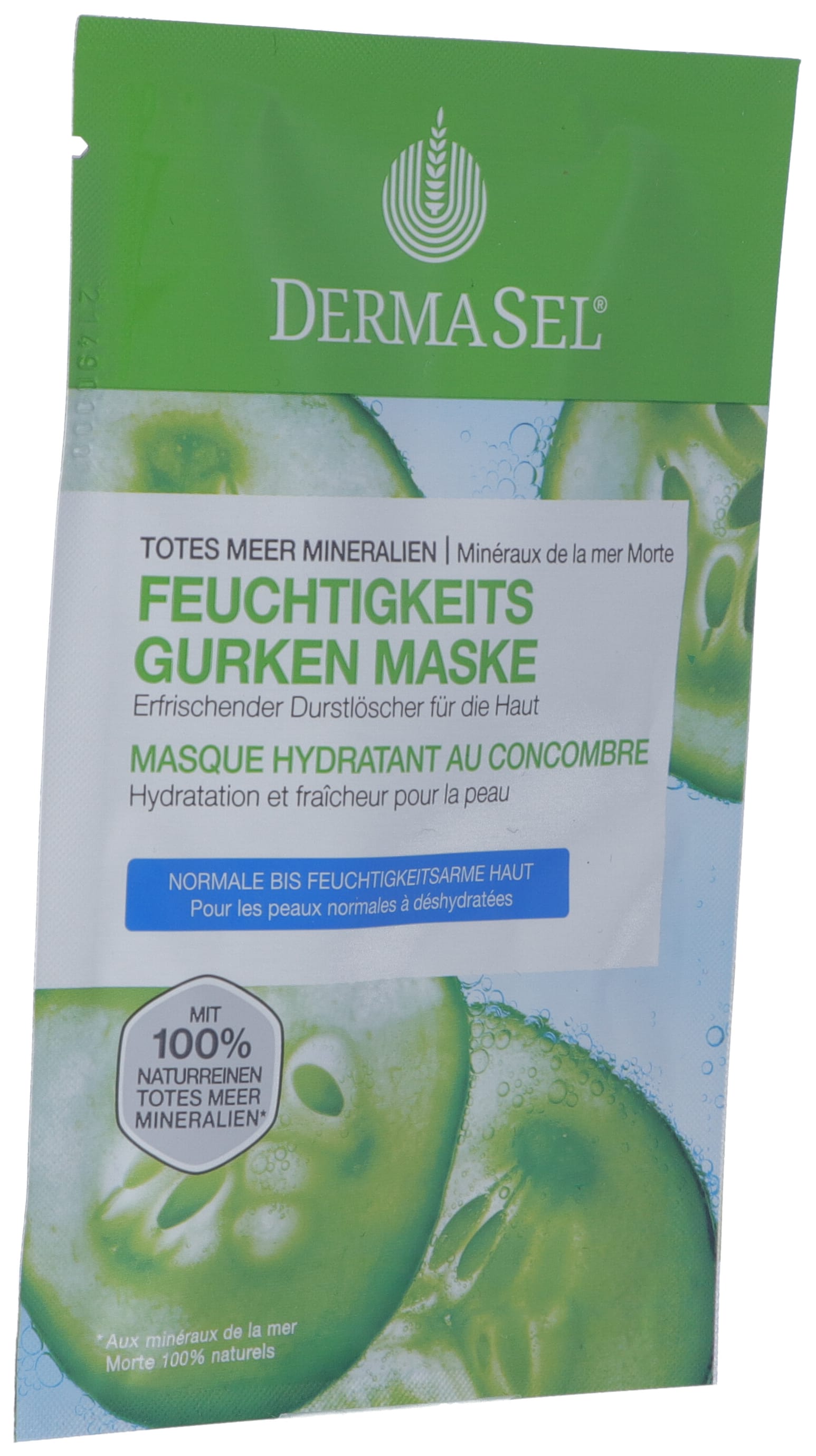 DERMASEL Masque Hydratant Visage Peau Sèche 12 ml
