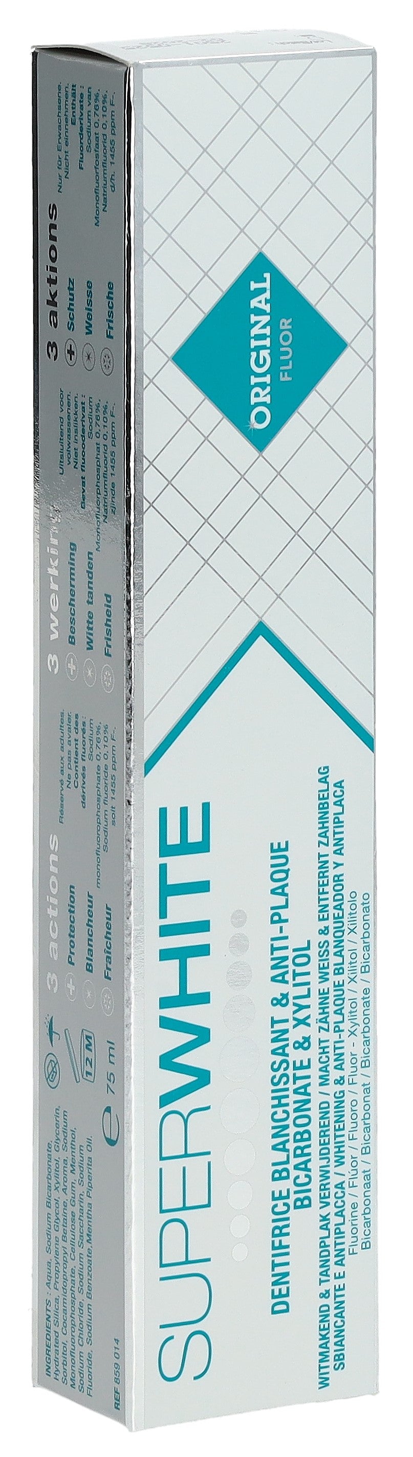 SUPERWHITE Dentifrice Original Blancheur Intense | Tube 75 ml