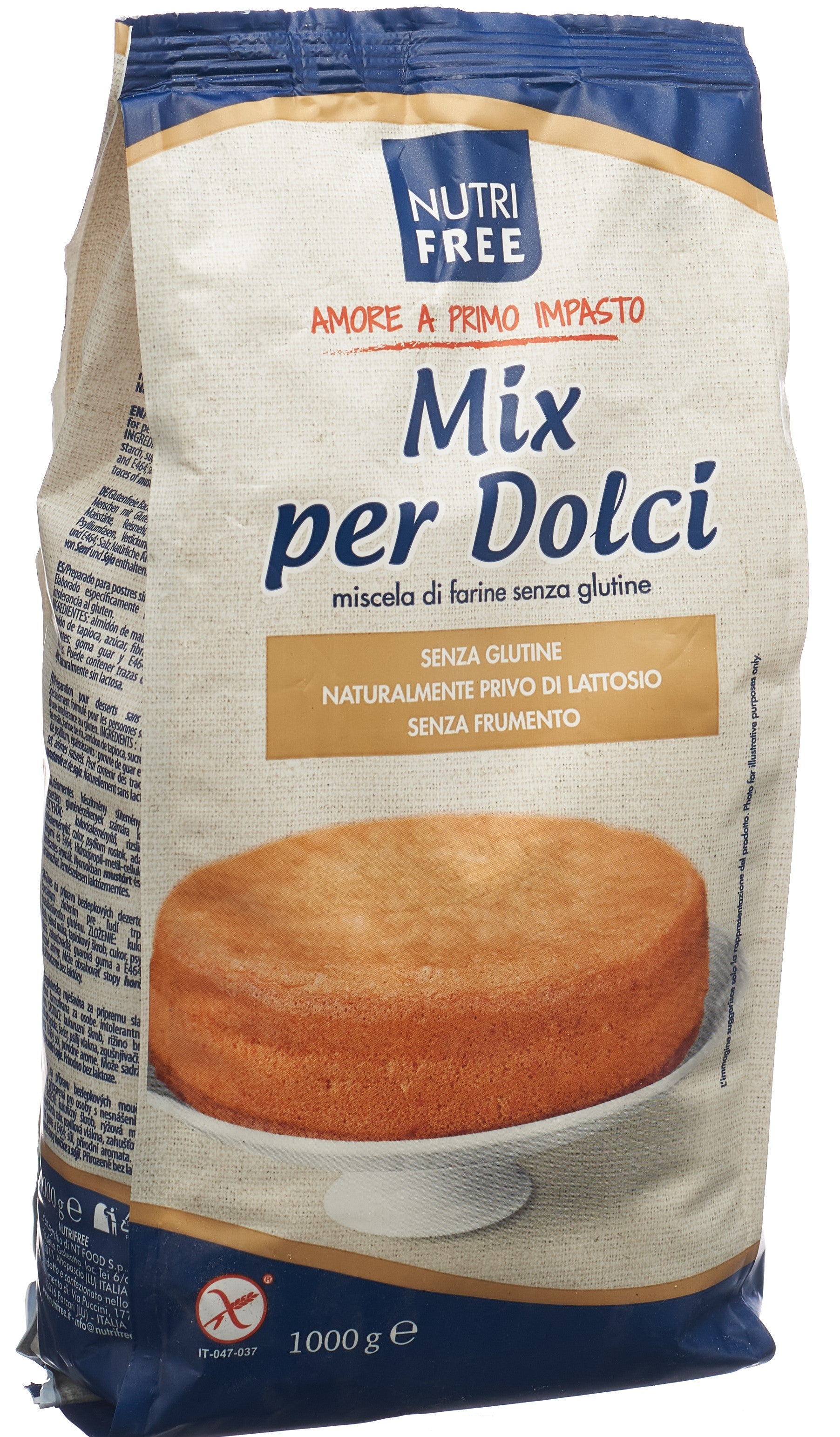 Nutrifree Mix Dolci Mélange sans gluten 1000 g | Pâtisserie gourmande