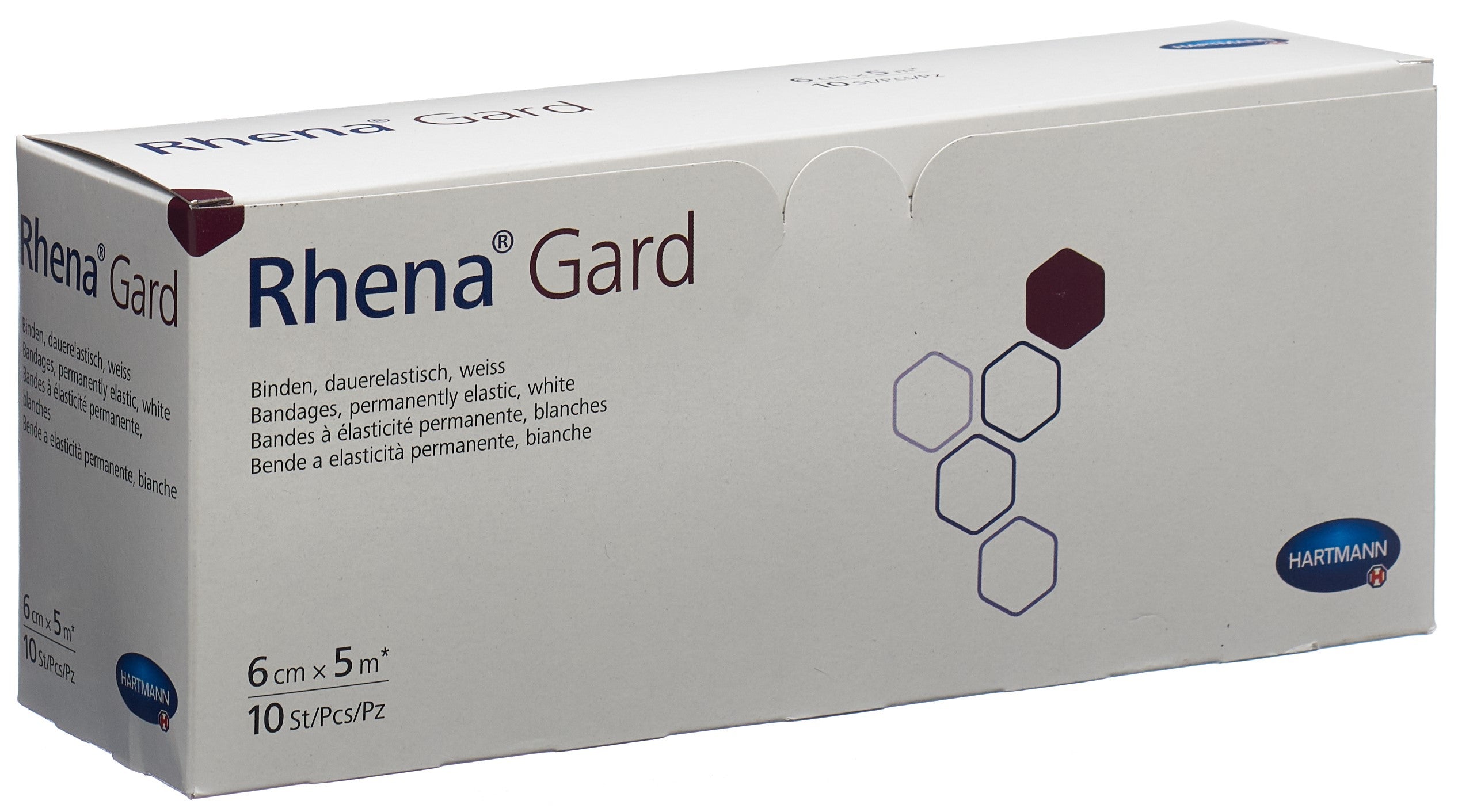 RHENA GARD Bande Élastique Compression | 5m x 6cm 10 Pièces