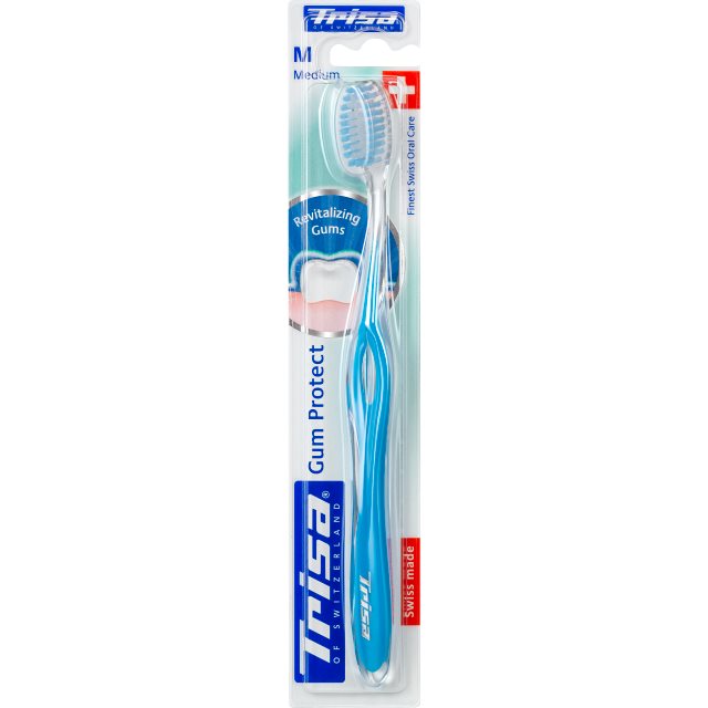TRISA Gum Protect Brosse à Dents Medium Soin Gencives | 1 pièce