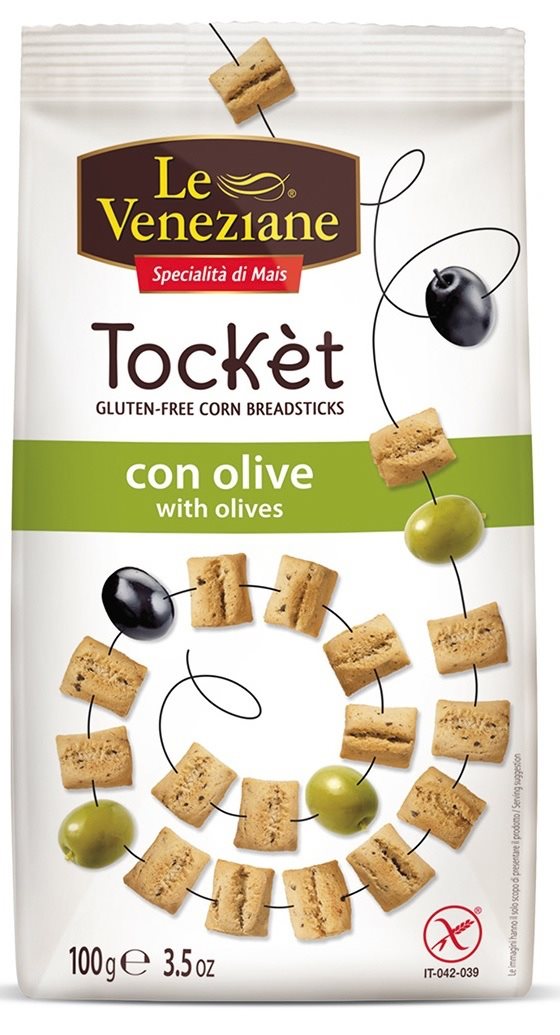 Le Veneziane Tocket Olives Sans Gluten 100 g | Snack Sain