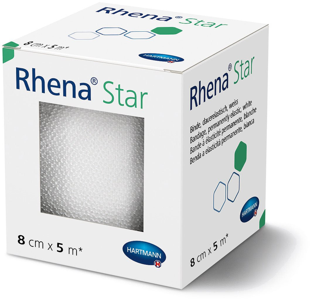 RHENA Star Bande Élastique 8cm x 5m - Soutien & Confort | Cellophane