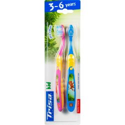 TRISA Brosse à Dents Enfant Kid Duo 2 Pièces | Douceur & Protection
