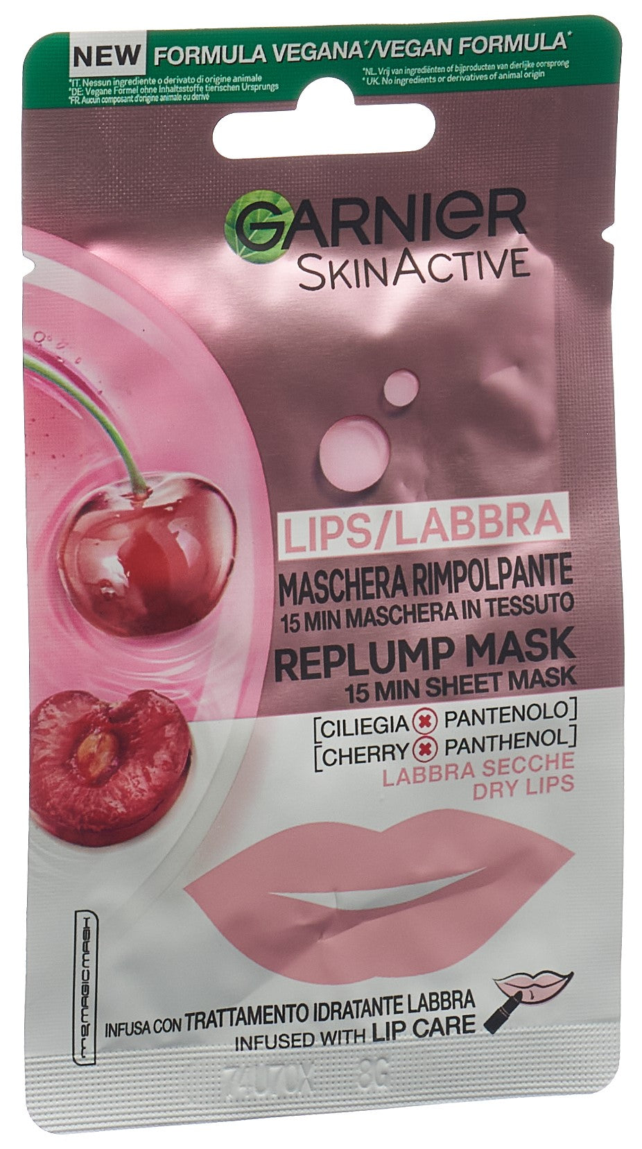 GARNIER Masque Lèvres Cerise & Panthénol Hydratant | 5 g