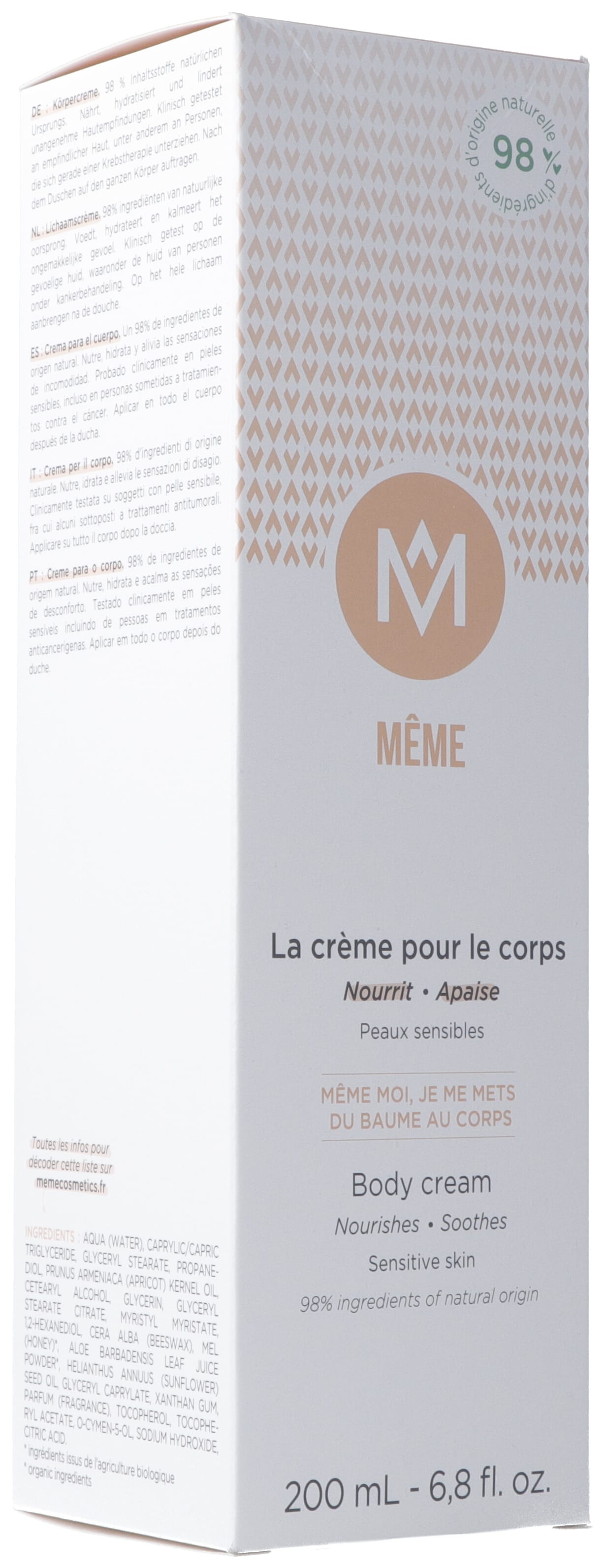 MEME Crème Corps Réparatrice Intense 200 ml