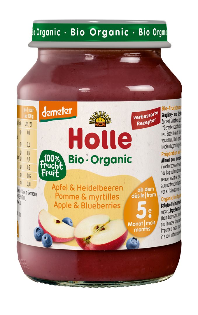 Holle Pomme Myrtille Baby Porridge Bio 190 g