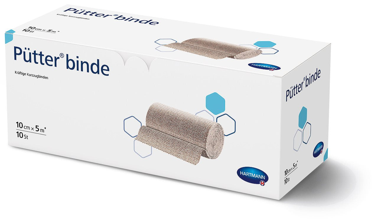 Pütter Bande de Compression 10 cm x 5 m (Lot de 10) | Soin Blessures & Cicatrices