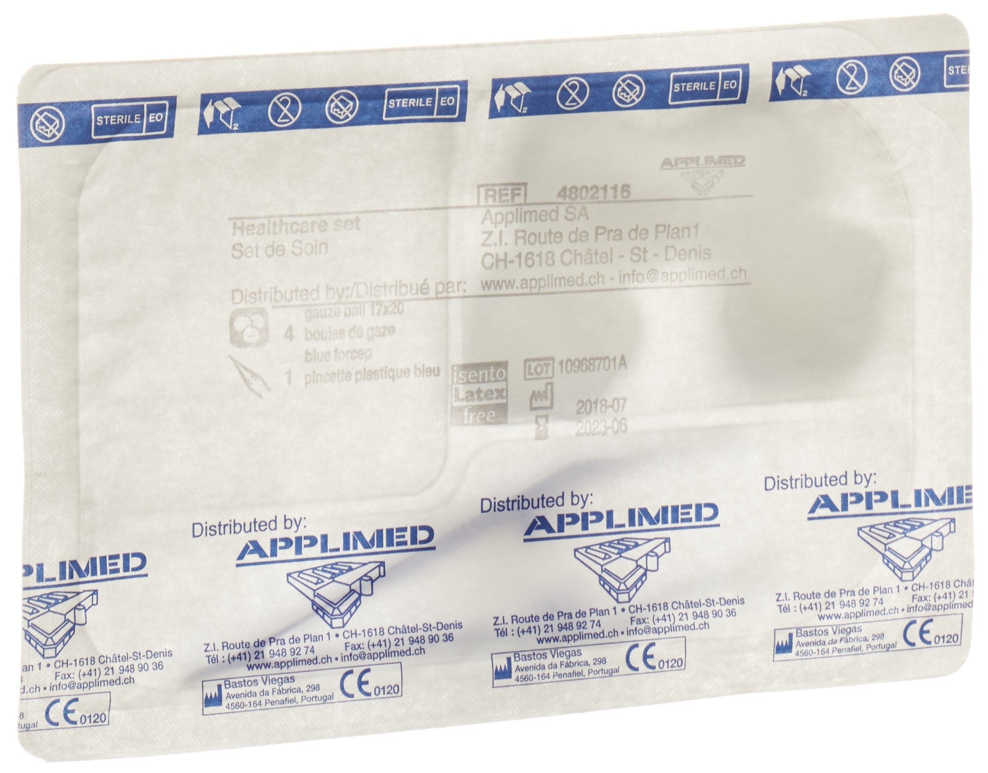 APPLIMED Set Stérile 4 Boules Tissées | Pince pour Soins Médicaux