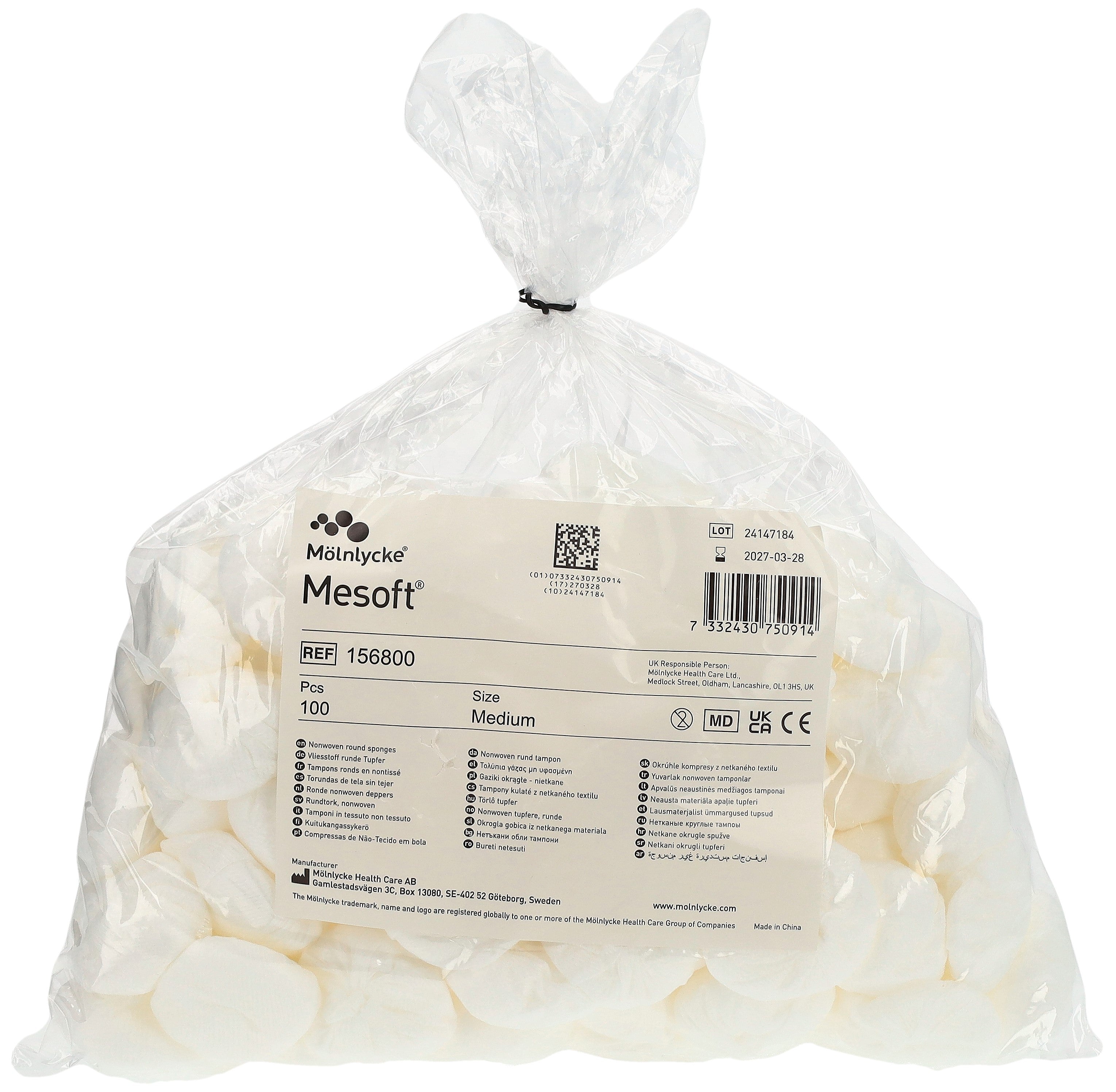 MESOFT NW Tampons Coton Ronds 35mm Non Stériles 100 Pièces | Soin & Hygiène