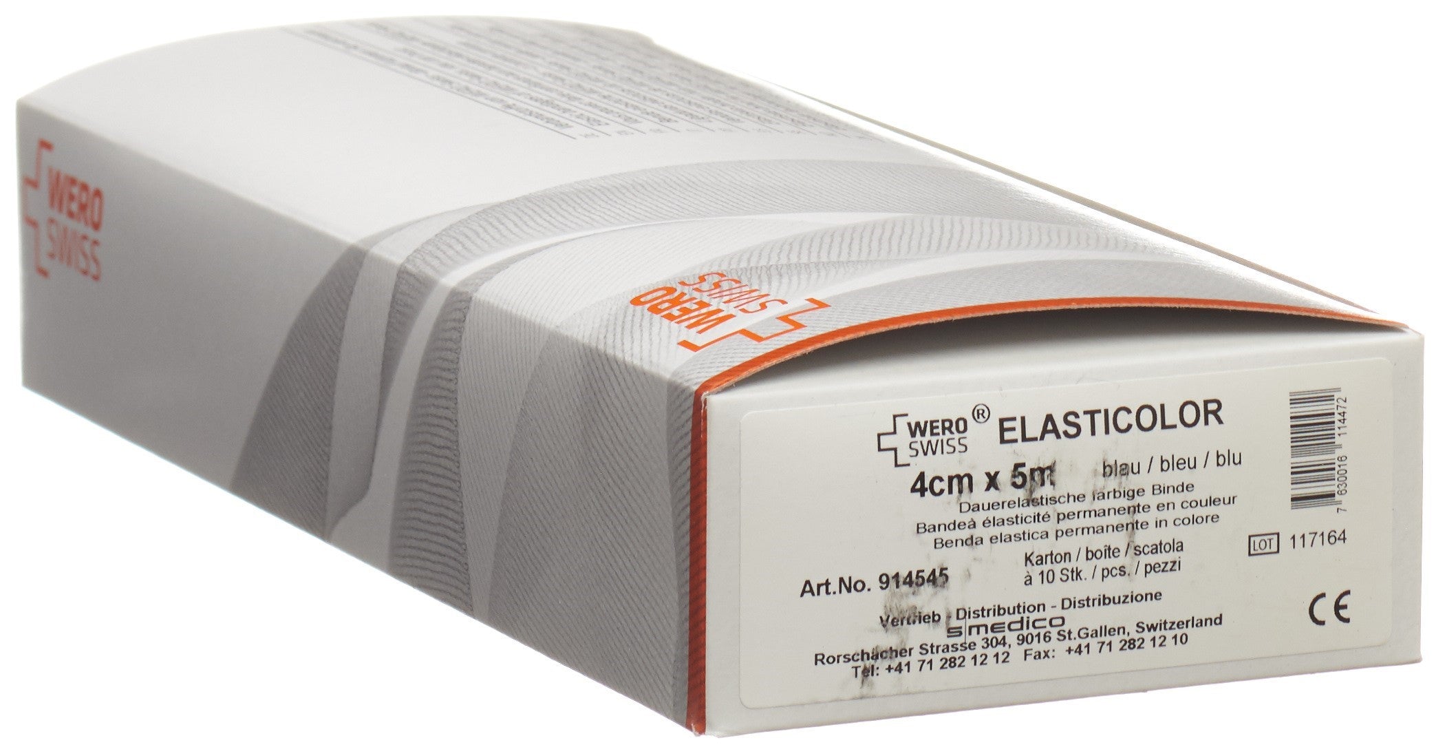 WERO SWISS Elasticolor band él 5mx4cm bleu 10 pce