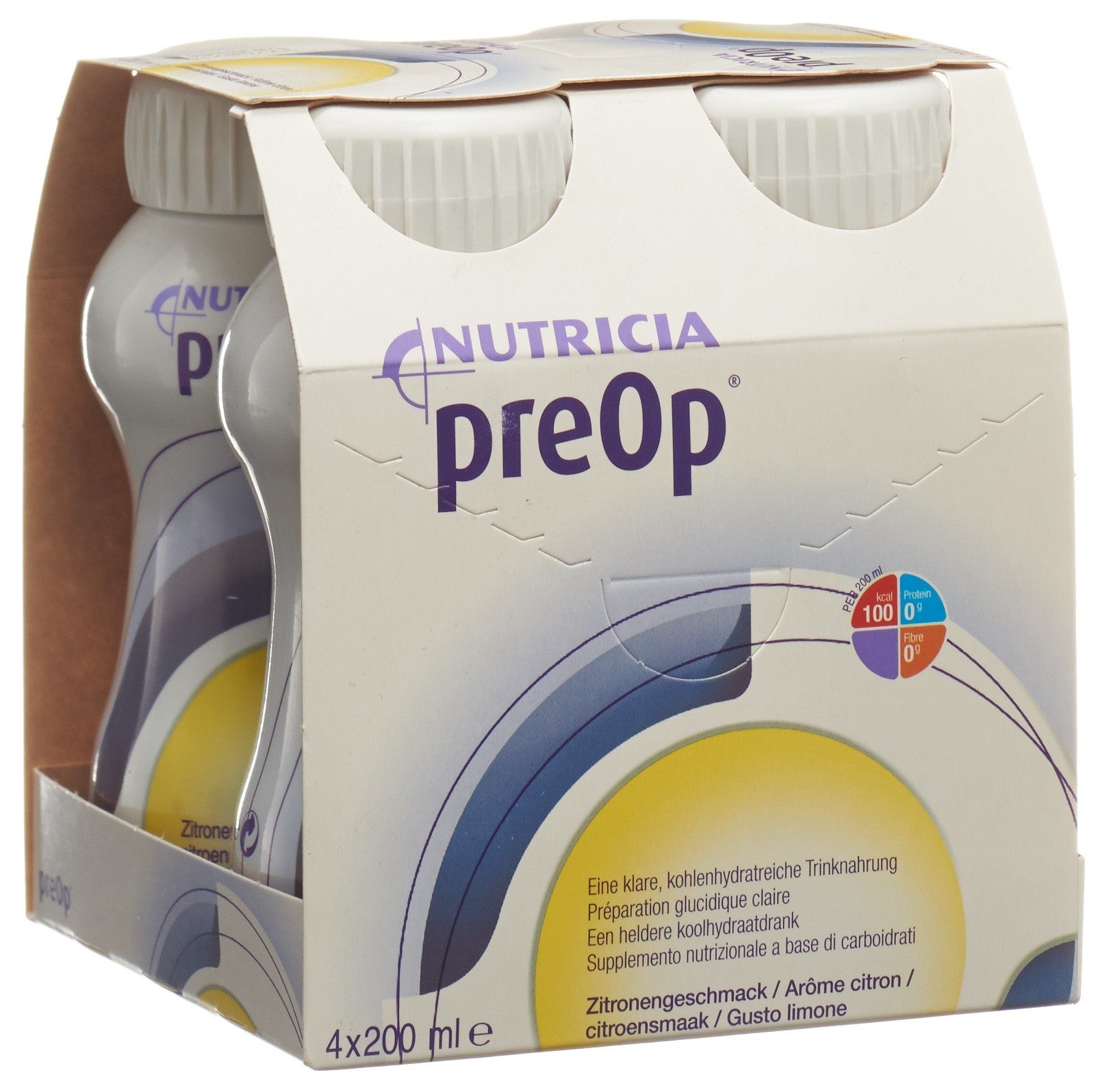 PREOP Boisson Préparation Intestinale Citron 4 x 200 ml