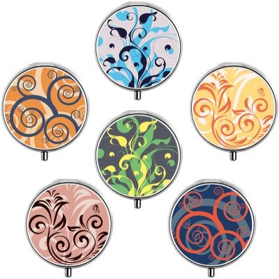 SAHAG Boîte à pilules Fancy rond 3 compartimen ass