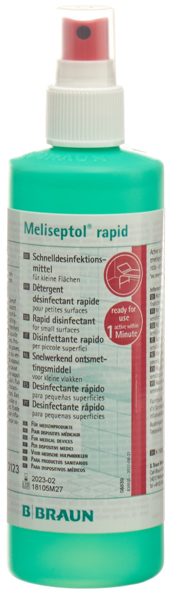 Meliseptol Rapid Désinfectant Mains Spray 250 ml