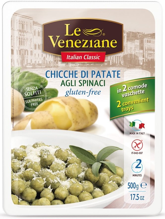 LE VENEZIANE Gnocchi Épinards Sans Gluten 500g | Sans Allergènes