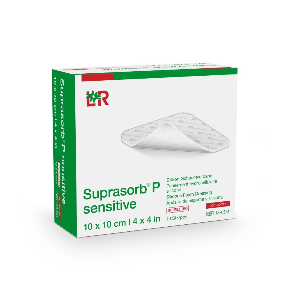 SUPRASORB P Sensitive Pansement Non Adhésif 10x10cm | 10 Pièces