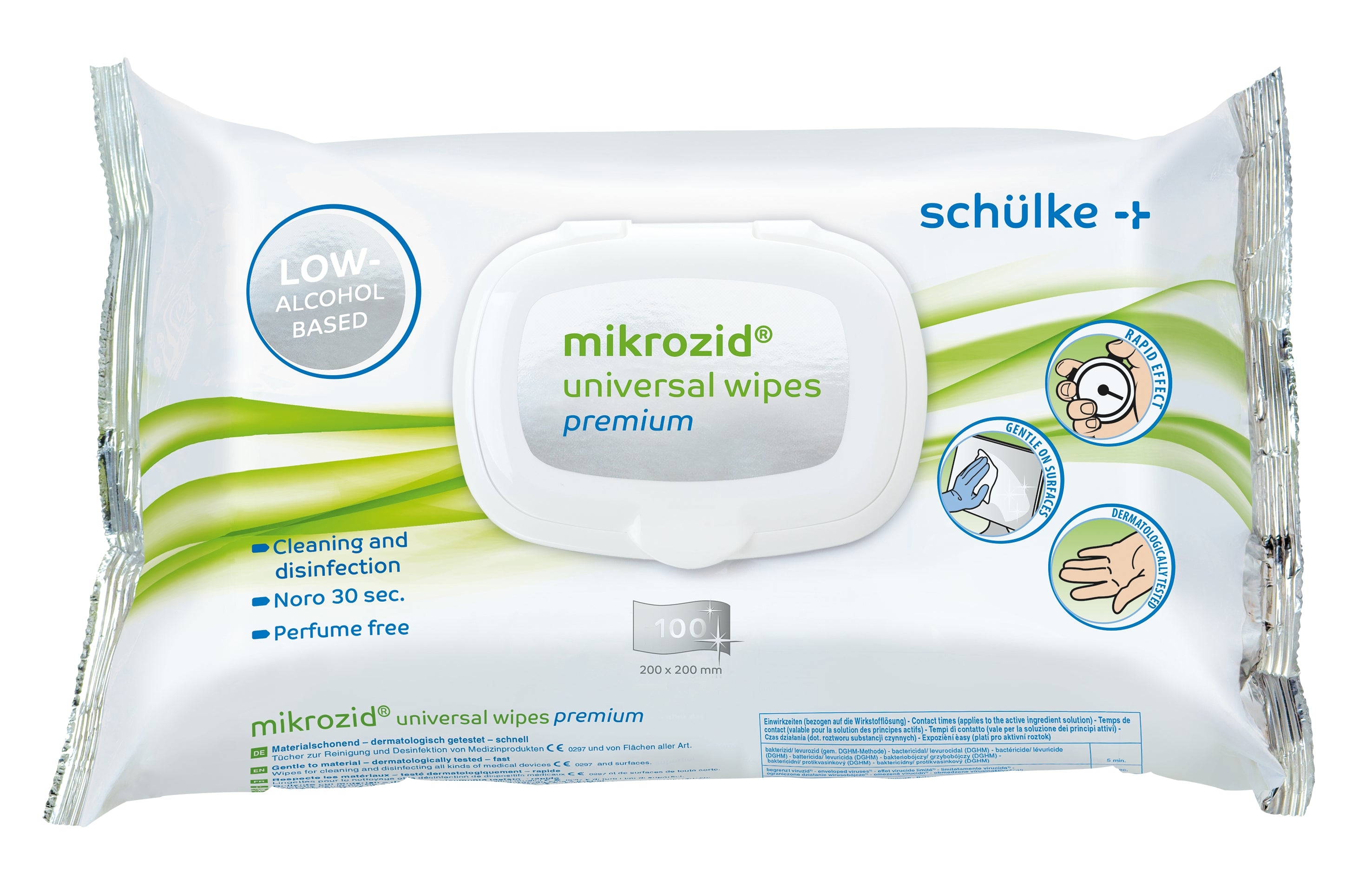 MIKROZID Lingettes Universelles Premium Lot de 100 | Désinfection Efficace