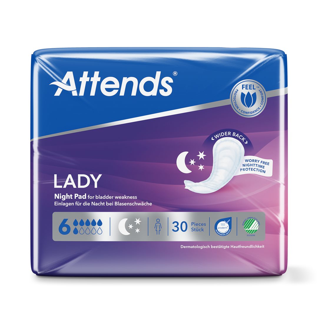 ATTENDS Lady Night Maxi Protection 6 x 30 Pièces