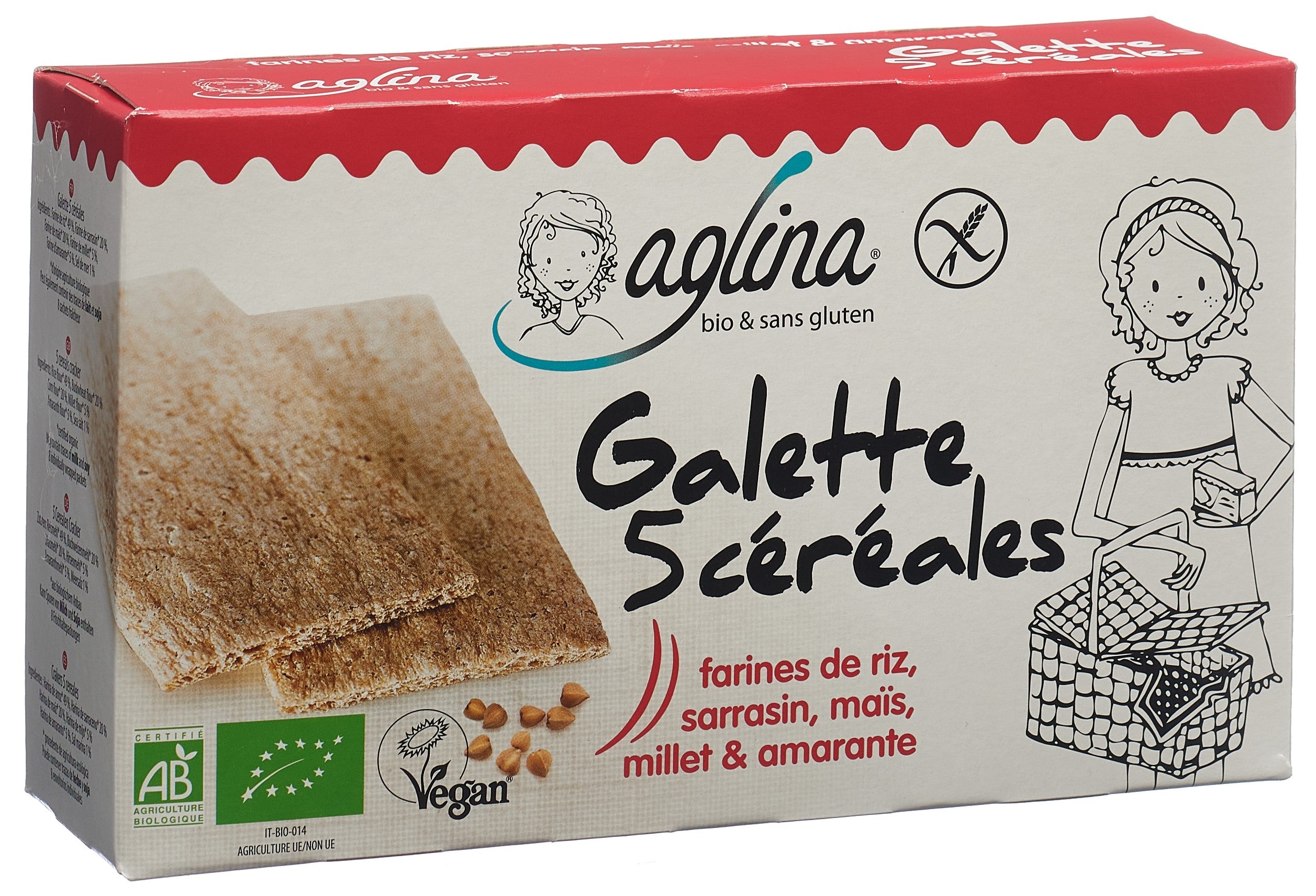 AGLINA galette 5 céréales bio 160 g