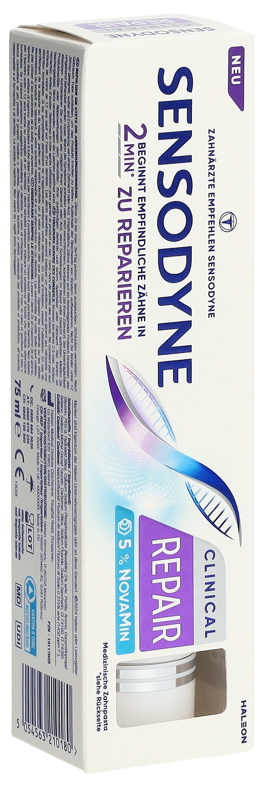Sensodyne Clinical Repair Dentifrice Réparation Intense | Tube 75 ml