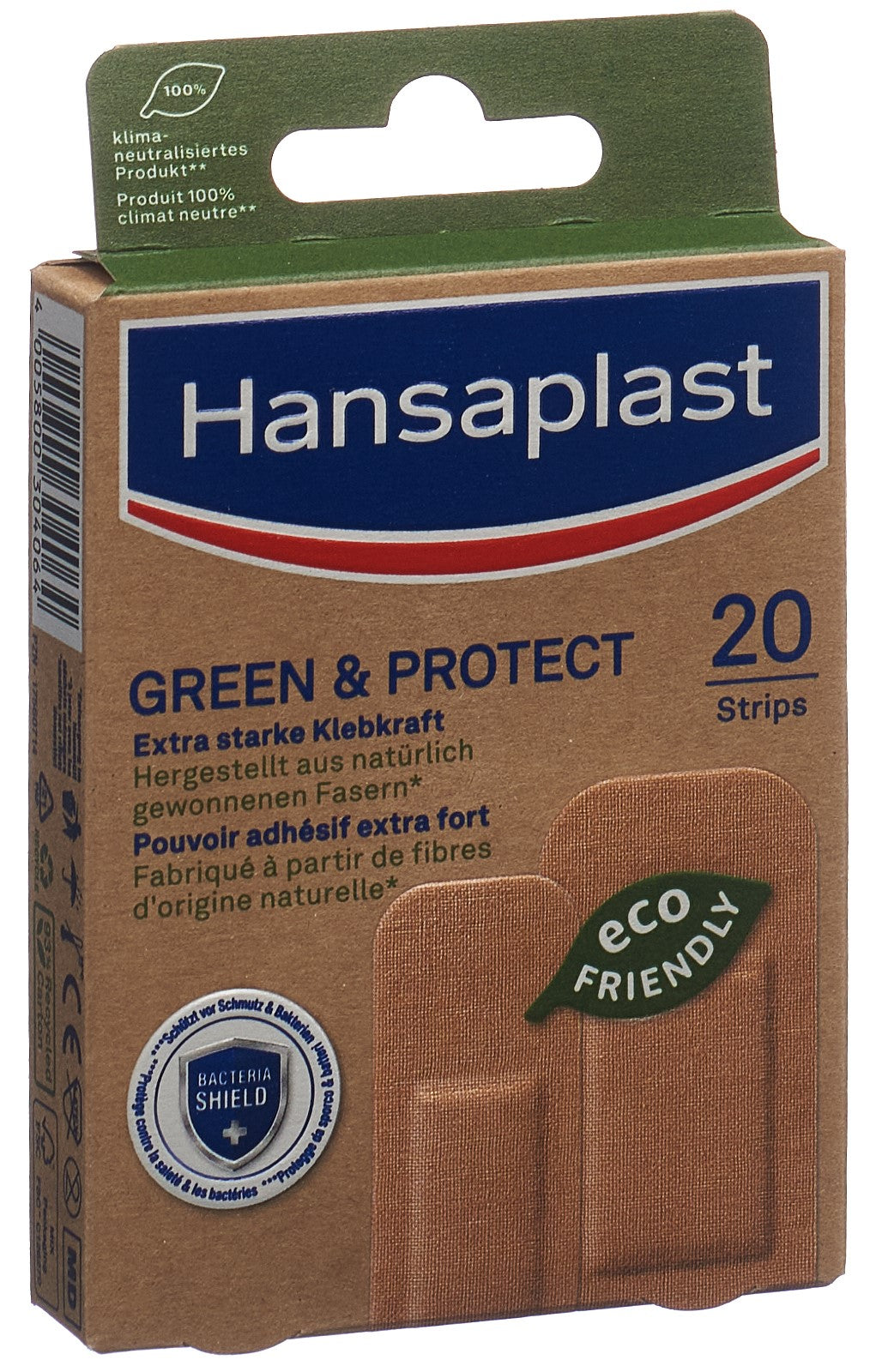 HANSAPLAST Green & Protect Pansements Écologiques 20 pièces | Soin des plaies