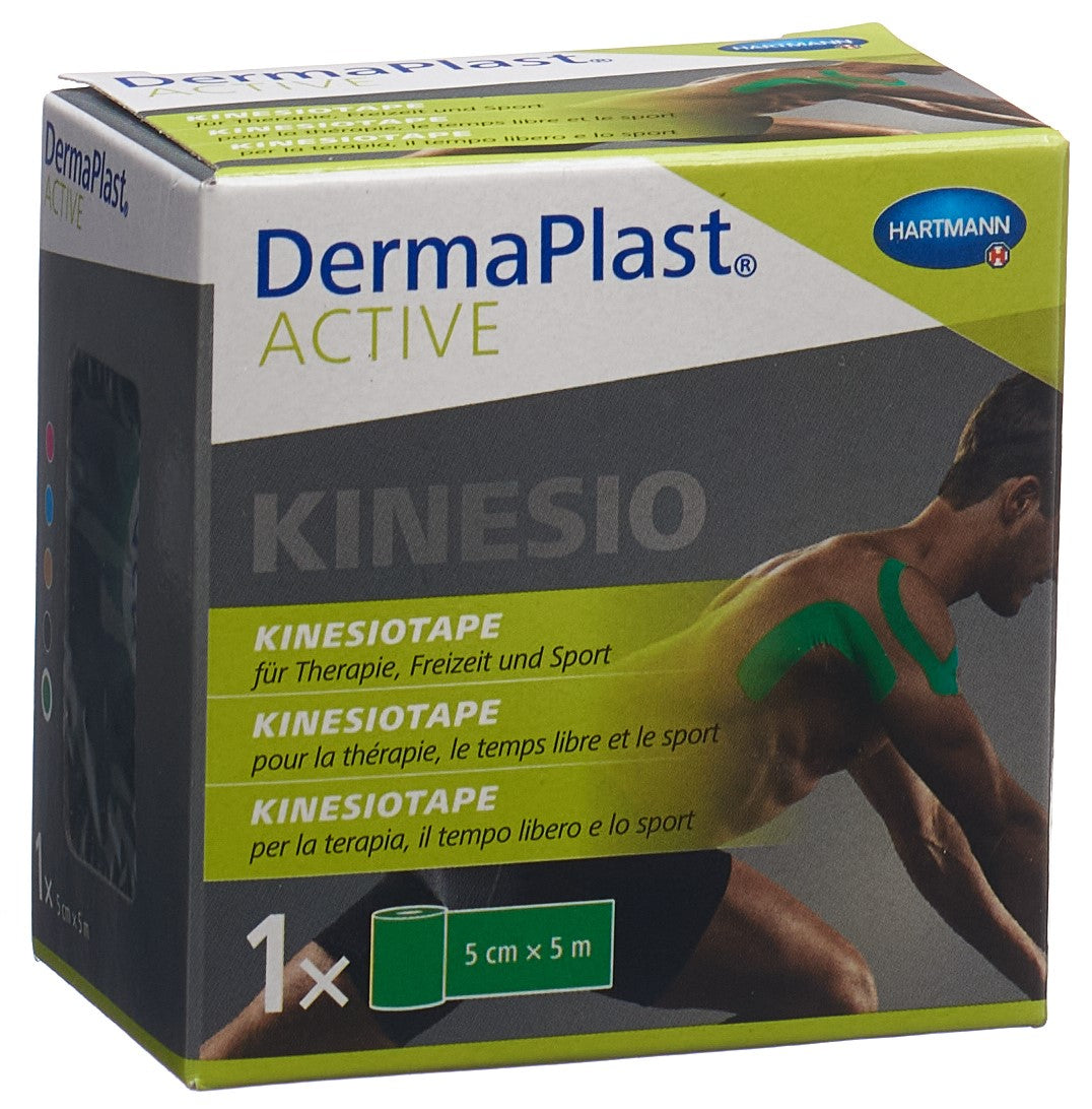 DERMAPLAST Kinesiotape Active Vert | Soutien Musculaire 5 cm x 5 m