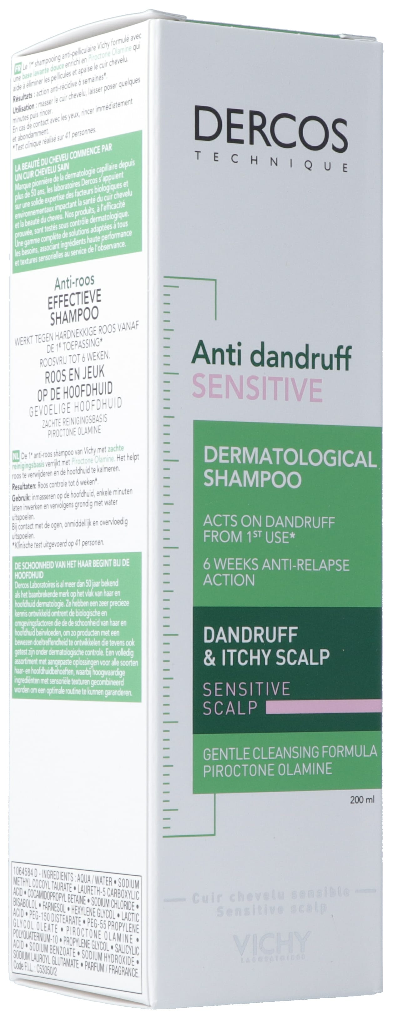 VICHY Dercos Shampoo Anti-Pell chev sens FR 200 ml