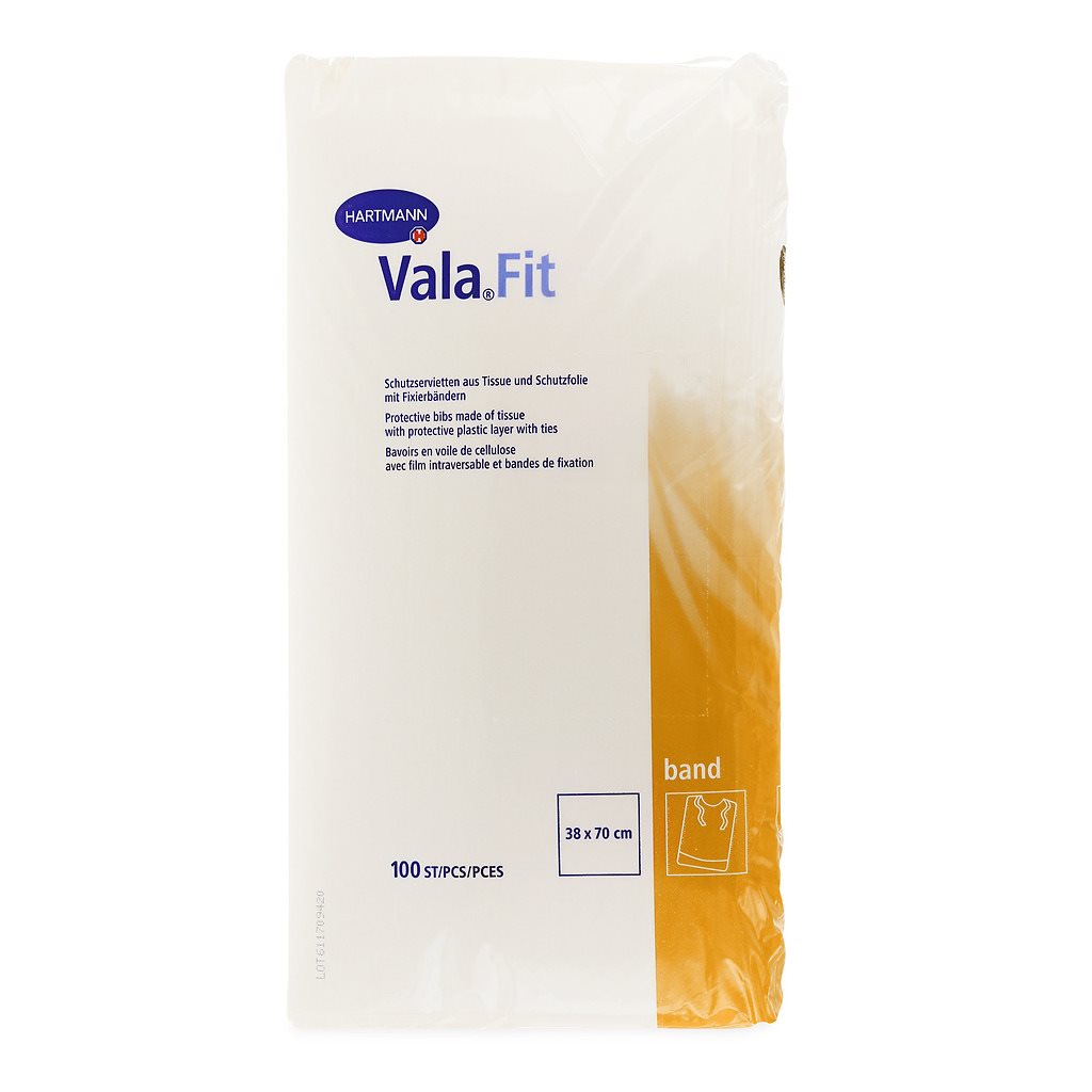 VALA FIT Bavoirs Adhésifs 38x70cm 100 Pièces | Protection Confortable