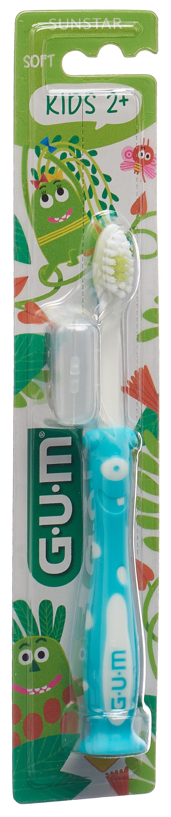 GUM Kids Brosse à Dents 2-6 ans Turquoise | Douceur & Protection